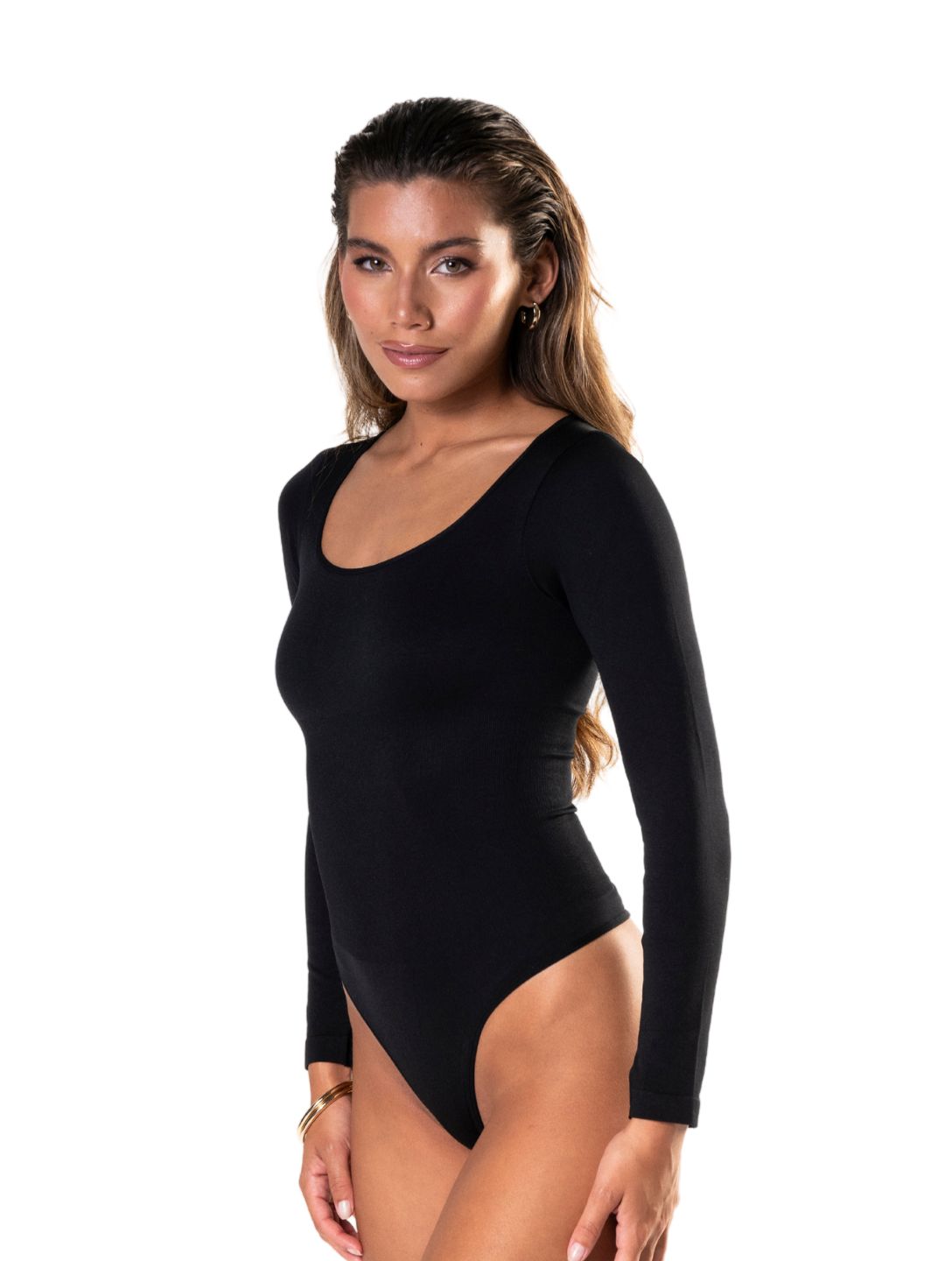 Long Sleeve Thong Bodysuit - HeyShape